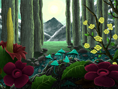 Selvátika background art design digital 2d digital art illustration pixel
