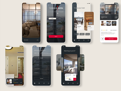 House hotel app augmented reality design hotel icon matching ui ux