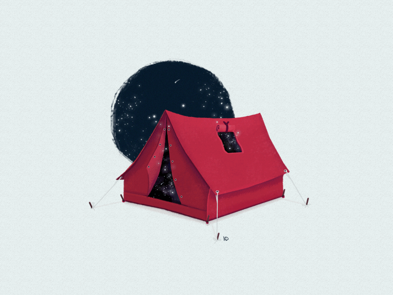 Day off under the stars design drawing illustration