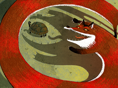 Turtle and the Fox childrens picture book fox illustration turtle