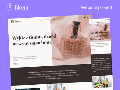 Bloom perfume shop / Website design design figma graphic design ui uiux ux