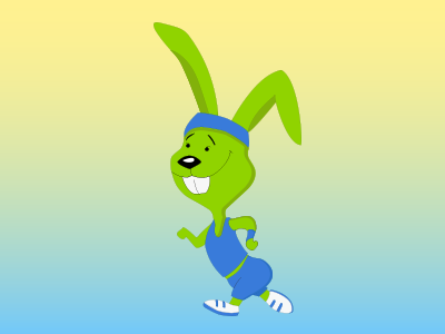 Active Bunny bunny illustration vector