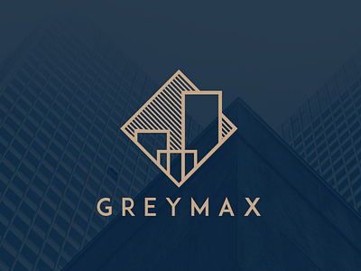 Greymax London Logo brand branding building city gold investment logo london luxury property residential