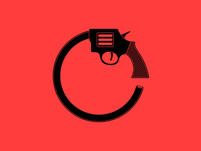 circle - gun circle gun illustration red