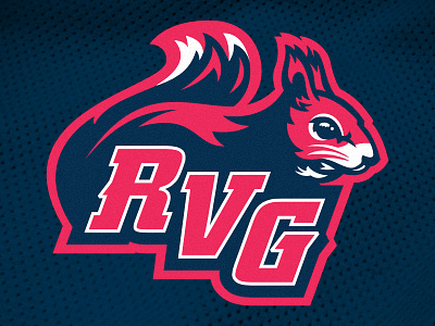 RVG - Mascot Logo design logo sportslogo sportslogos squirrel volleyball