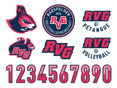 Raesfelder Volleyballgemeinschaft - Logo Set boule design illustration logo number petanque raesfeld snd sportslogo volleyball