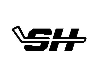 SH Hockey Logo concept design hockey icehockey logo sh skaterhockey sportslogo