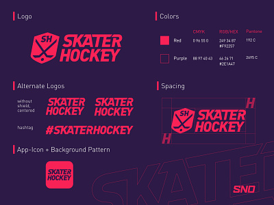 Skaterhockey Styleguide branding concept hockey ishd logo set skaterhockey sportslogo styleguide