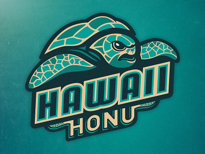 Hawaii Honu - Primary Logo Concept competition concept hawaii hockey honu icehl icethetics sportslogo