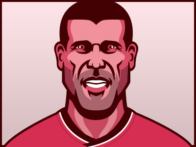 The Mean Keane caricarture keane manchester mean roy the united vector