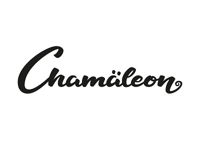 Chamäleon chameleon concept handlettering typography vector