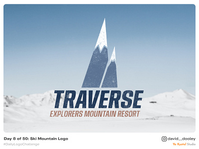 Daily Logo Challenge | Day 08 - Ski Mountain Logo branding daily logo challenge design identity identity design logo logo design