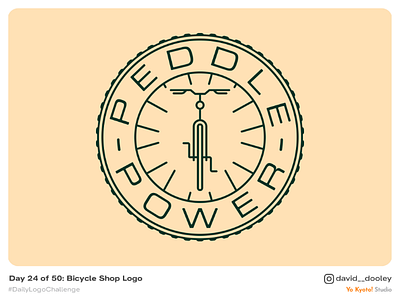 Daily Logo Challenge | Day 24 - Bicycle Shop Logo branding daily logo challenge design identity identity design logo logo design