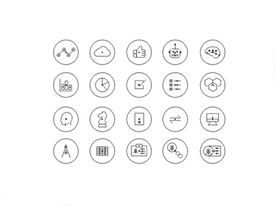 Animated GIF Icon Set ai automation cloud devices hr implementation job evaluation recruitment strategy