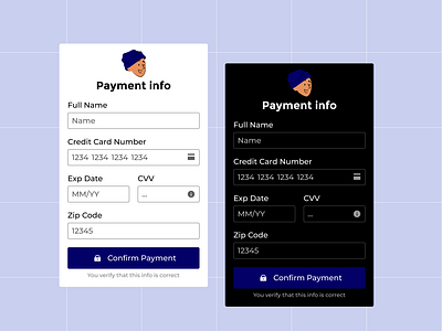 Responsive Payments Card Design