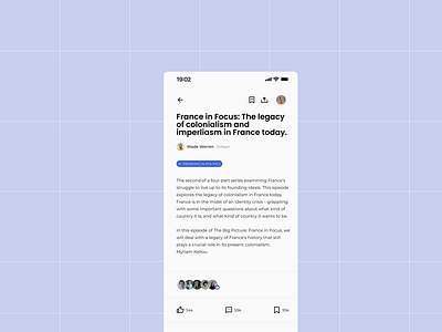 Responsive News App Exploration Design