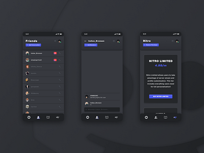 Mobile/Desktop Discord Redesign by Caleb Faulkner on Dribbble