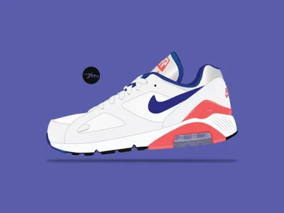 Nike Air 180 OG Ultramarine adobe illustrator airmax design illustration logo nike photoshop poster shoe shoe design sneakers