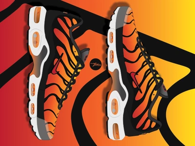 Nike Air Max Plus Tn OG Tiger adobe illustrator airmax airmaxday branding design designer illustration logo nike original photograhy photoshop poster shoe shoe design sneakers vector