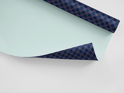 "Squarcle" Pattern Gift Wrapping Paper Mockup