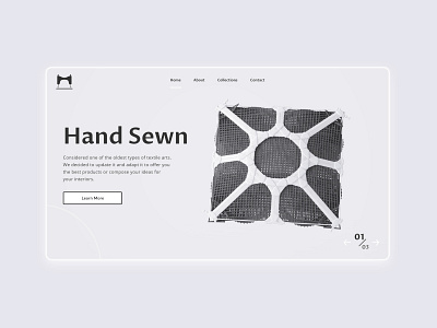 Hand-Sewn ✂️ adobe xd aftereffects branding design interface interface design ui ux web website design