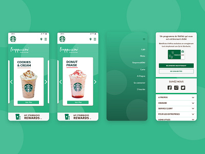 Starbucks website revisite adobe xd design interface interface design ui ux web website design