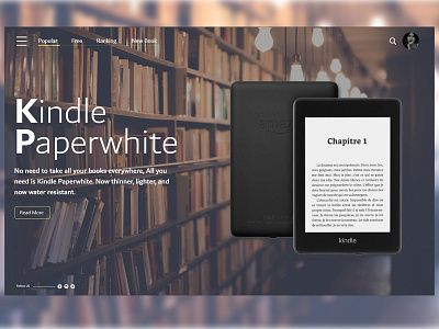 Kindle Paperwhite adobe xd design interface interface design ui ux web website design