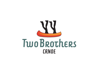 Two Brothers boat brothers canoe logo two