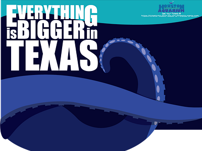 Houston Aquarium Ad branding design illustration