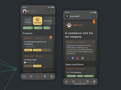 Freelance Job Board Mobile App UI Concept