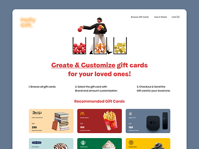 Buy & Customize Gift Cards product design ui web web design webdesign website website concept