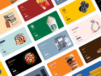 Gift Cards design product design ui web web design webdesign website website concept