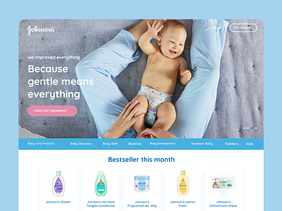 Johnson's Baby Landing Page Concept