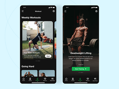 Weekly Workout Plan design fitness fitness app health mobile product design ui uidesign uix ux uxdesign workout