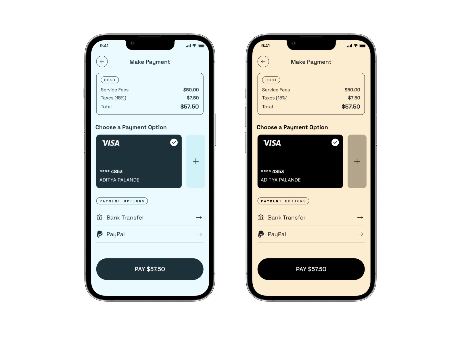Payment Screen #2 by Cyrus Britto on Dribbble