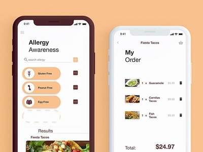 food allergy app adobe adobe xd app food photoshop ui