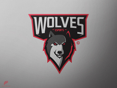 Wolf Mascot logo Primary