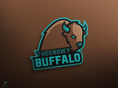 TheSnowyBuffalo Mascot Logo Primary branding design icon identity illustration illustrator lettering logo type typography