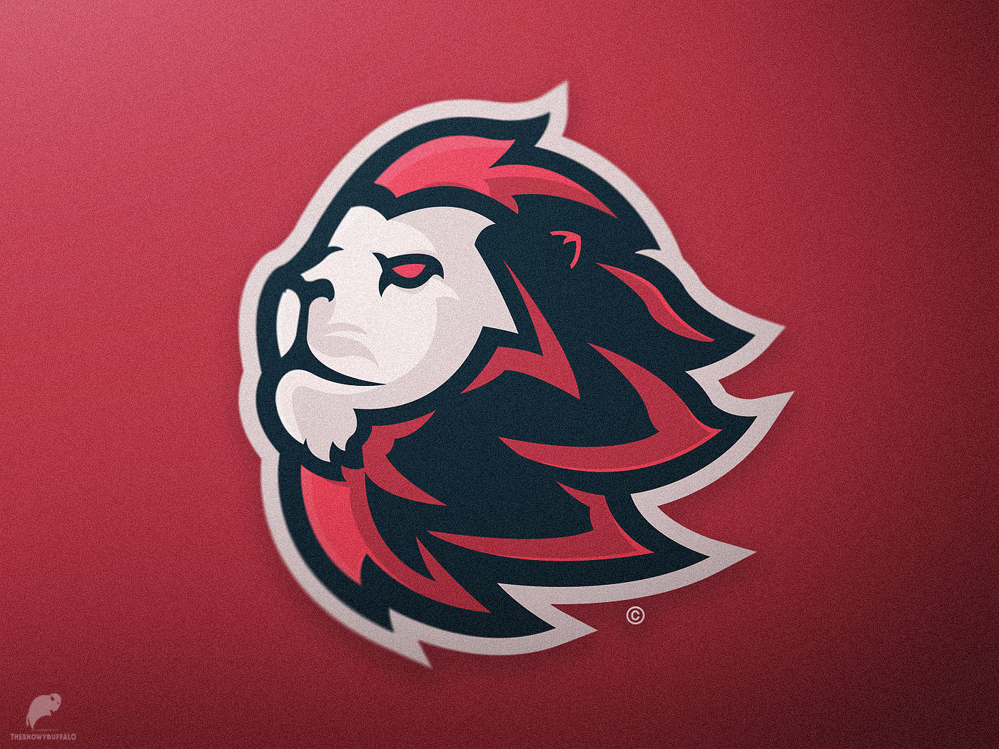Lion Mascot Logo Secondary by TheSnowyBuffalo on Dribbble