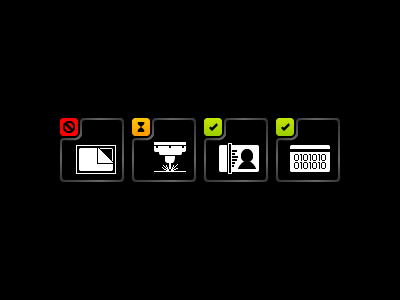 Process Icons glyphs icons