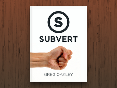 Subvert book cover fist stock photo