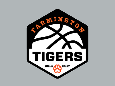 Hoops Decal 2 basketball decal hoops sticker tiger paw tigers