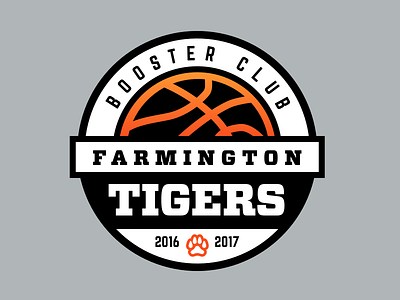 Hoops Decal 1 basketball decal hoops sticker tiger paw tigers