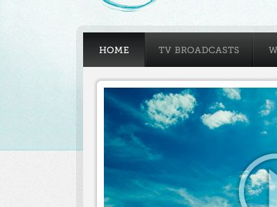 TV Broadcasts blue navigation teal