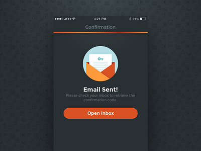 Confirmation button confirmation email envelope icon inbox ios key mail