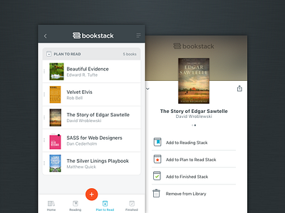Bookstack iOS App app books ios iphone list reading