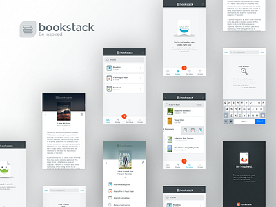 Bookstack Screens app books ios iphone list reading