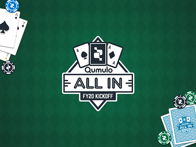 All In cards event harlequin logo poker spade