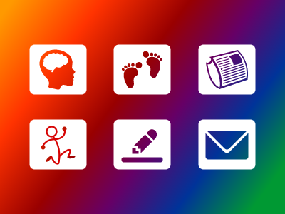 Punch icons rainbow