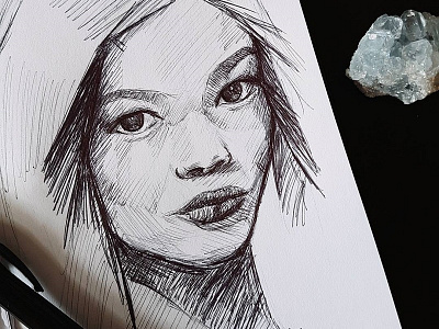 Chanel Iman chanel iman drawing hand drawn illustration ink inktober sketch
